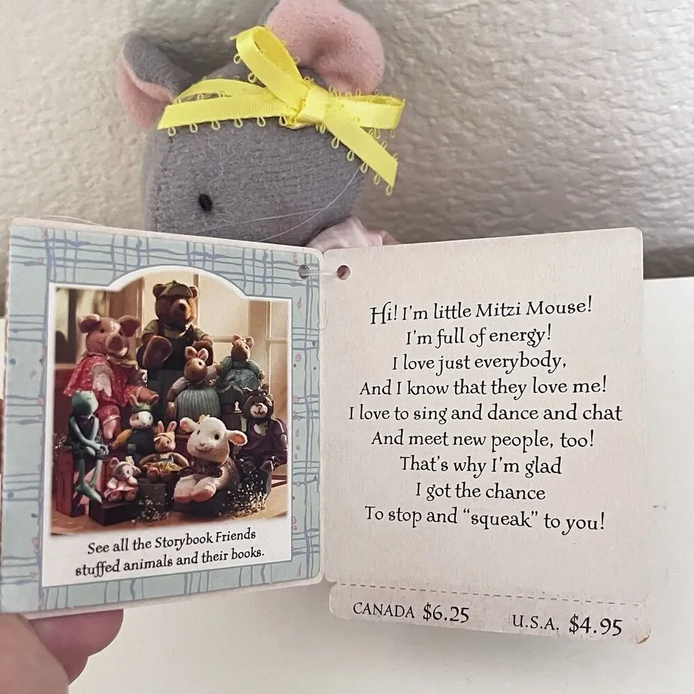 Vintage Hallmark Crayola Storybook Friends Mitzi Mouse w/Tags 4